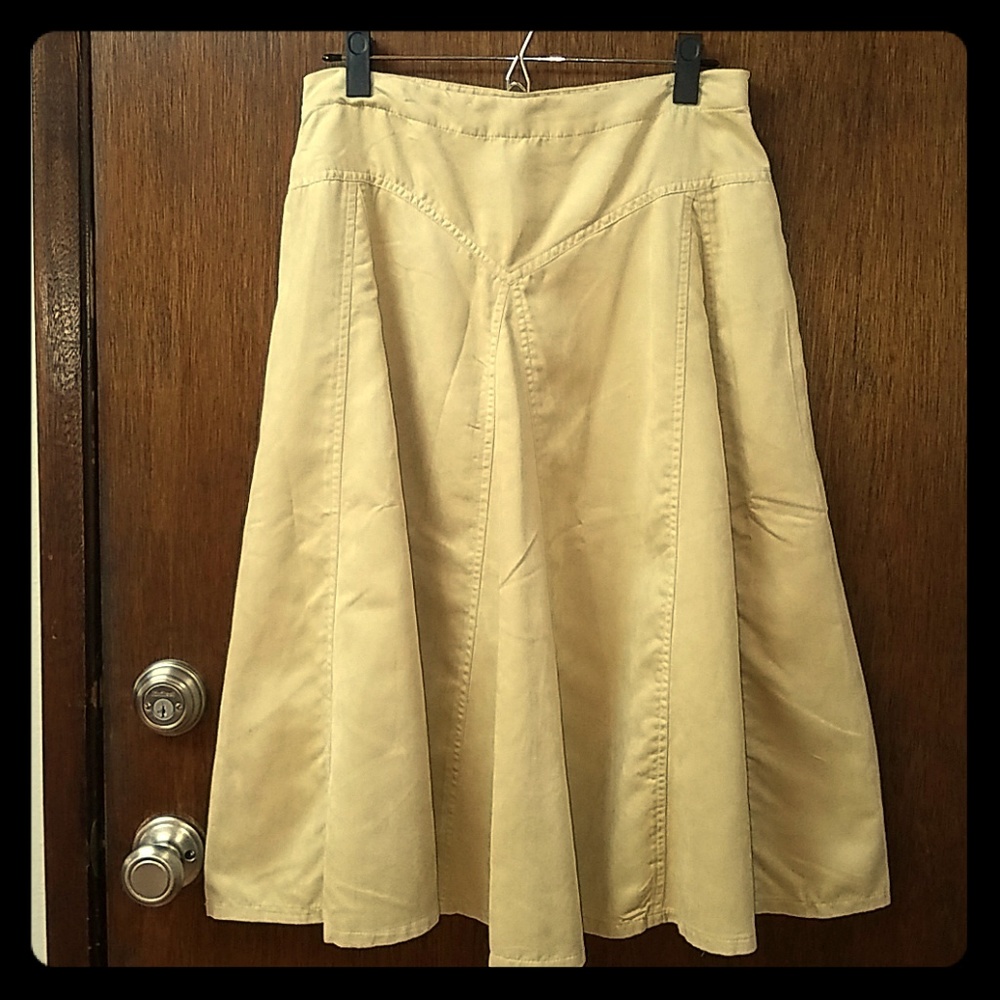 Tan suede skirt